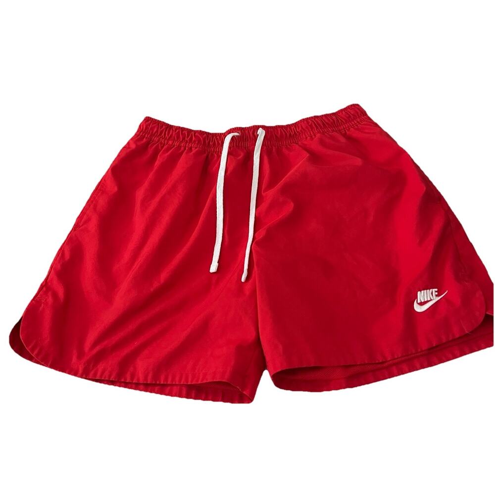 Nike Essentials Flow Nylon Lined Shorts Red Mens Size XL Extra Large DM6829-657